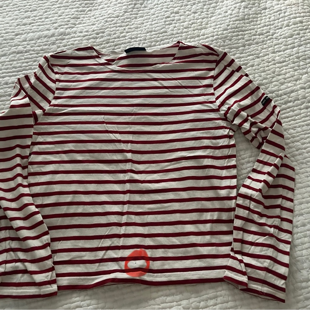 SAINT JAMES Authentic Breton Long Sleeves T-Shirt - Red&White M doen KULE style - Picture 12 of 12